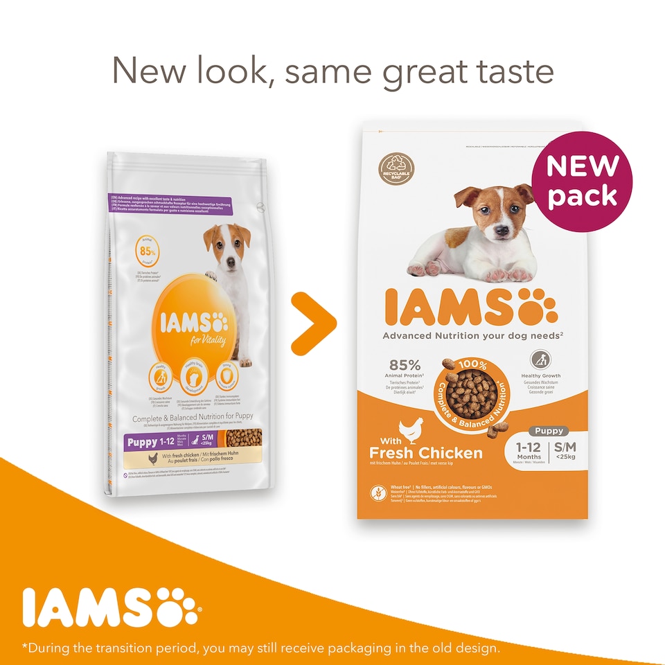 image 1 of Iams Dog Food Puppy Small, Medium With Chicken 800G