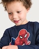 image 3 of Marvel Spider-Man Pure Cotton Long Sleeved Top in Navy