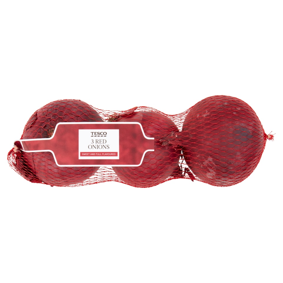 Tesco Red Onions 3 Pack