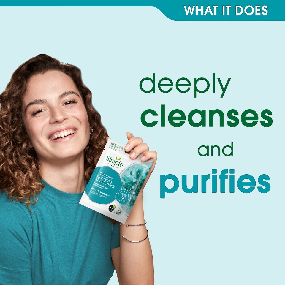 image 1 of Simple Daily Detox Purifying Charcoal Mask 21Ml