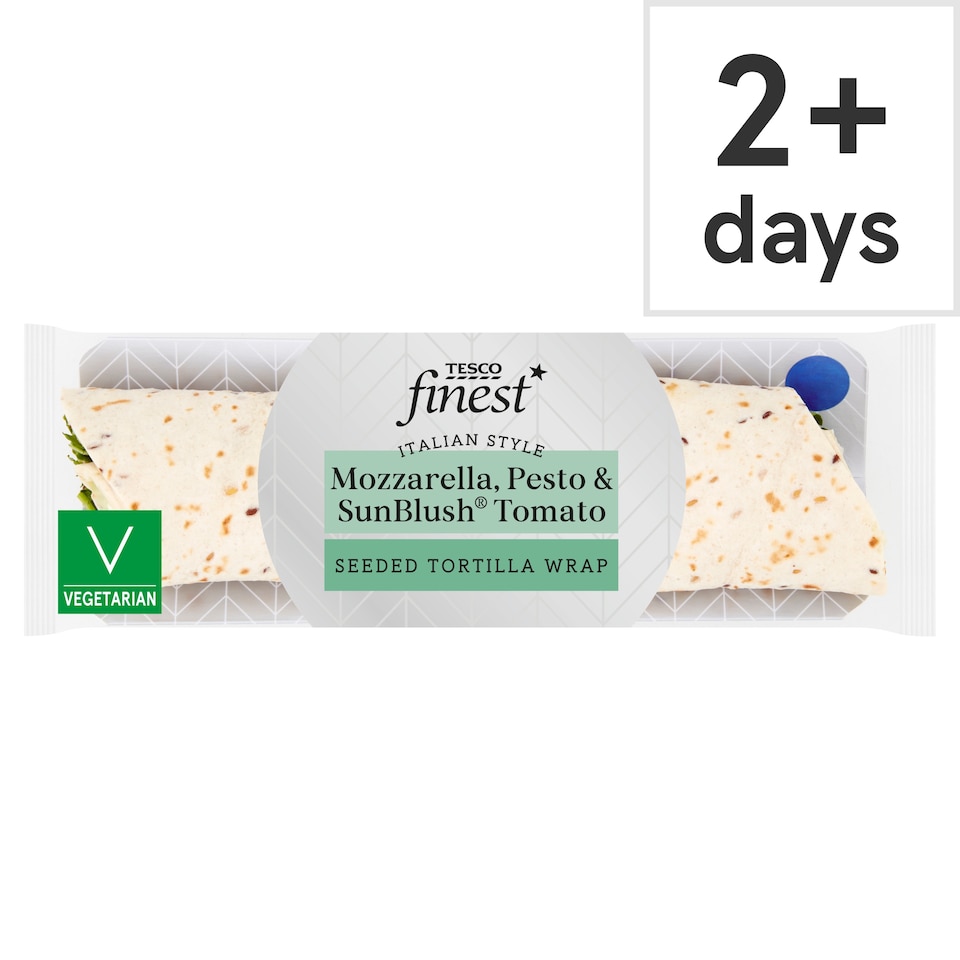 Tesco Finest Seeded Tortilla Wrap - Mozzarella, Pesto & SunBlush Tomato