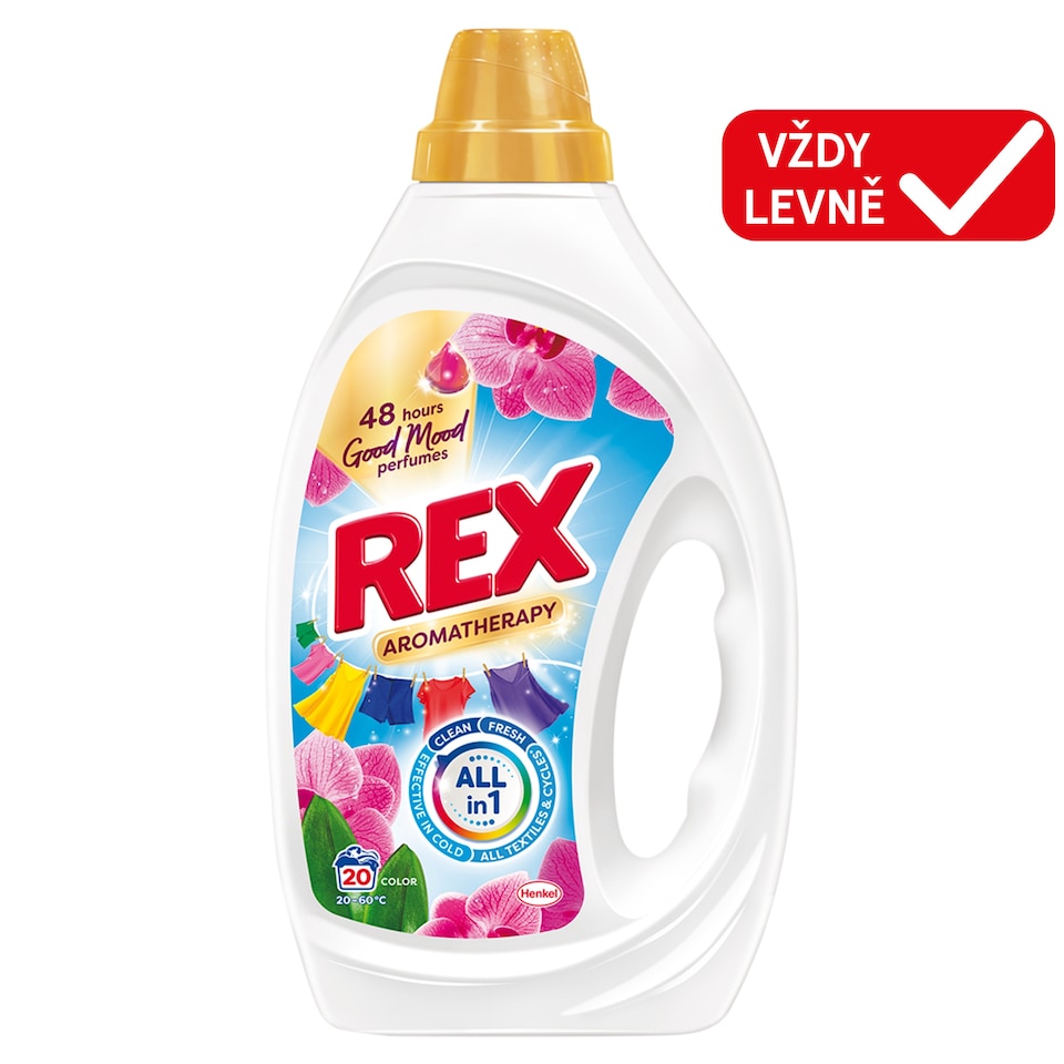 REX Aromatherapy Color Laundry Detergent 20 Washes 900ml