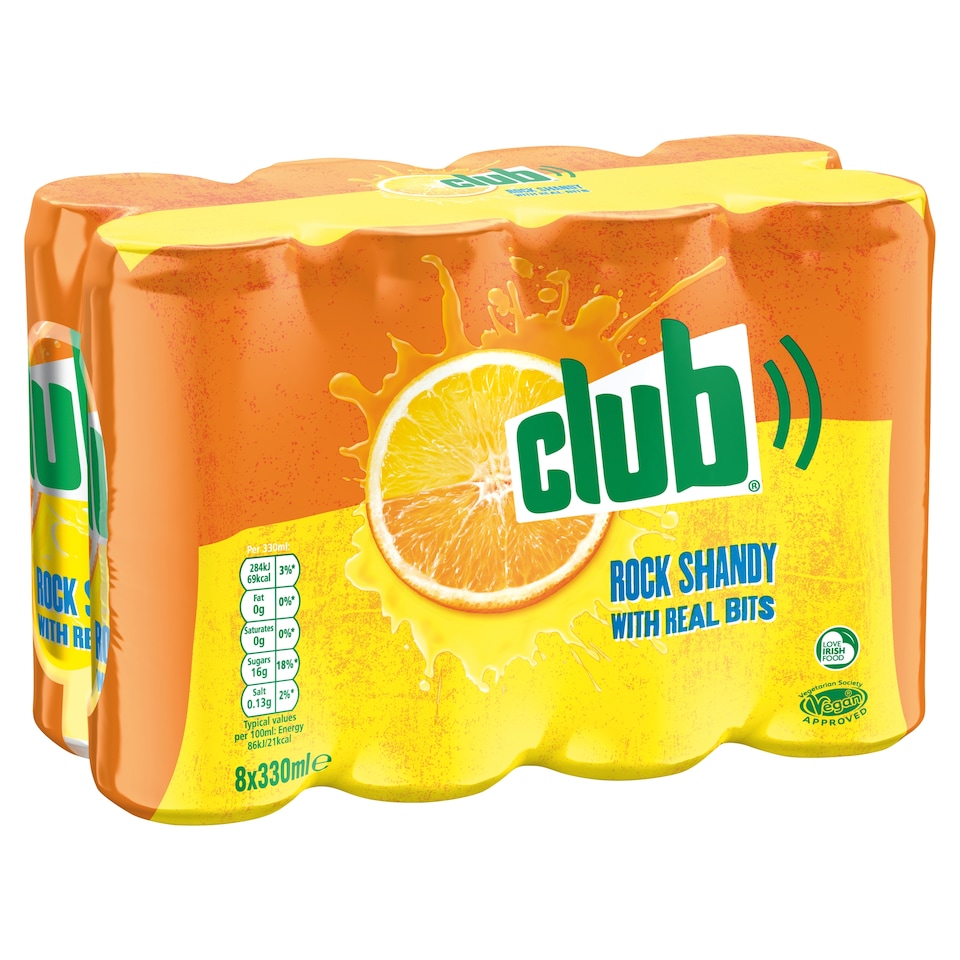 image 1 of Club Rock Shandy Cans 8 x 330ml