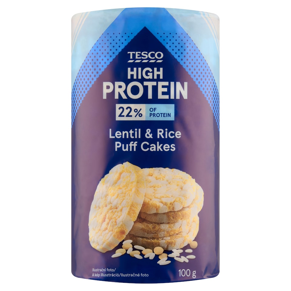 Tesco High Protein puffasztott lencse- és rizs snack 100 g