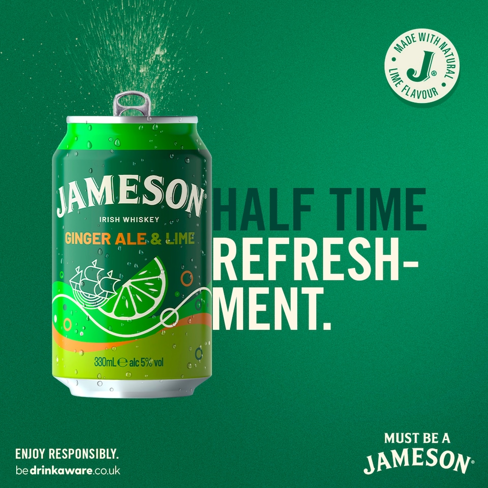 image 1 of Jameson Irish Whiskey Ginger Ale & Lime 330ml