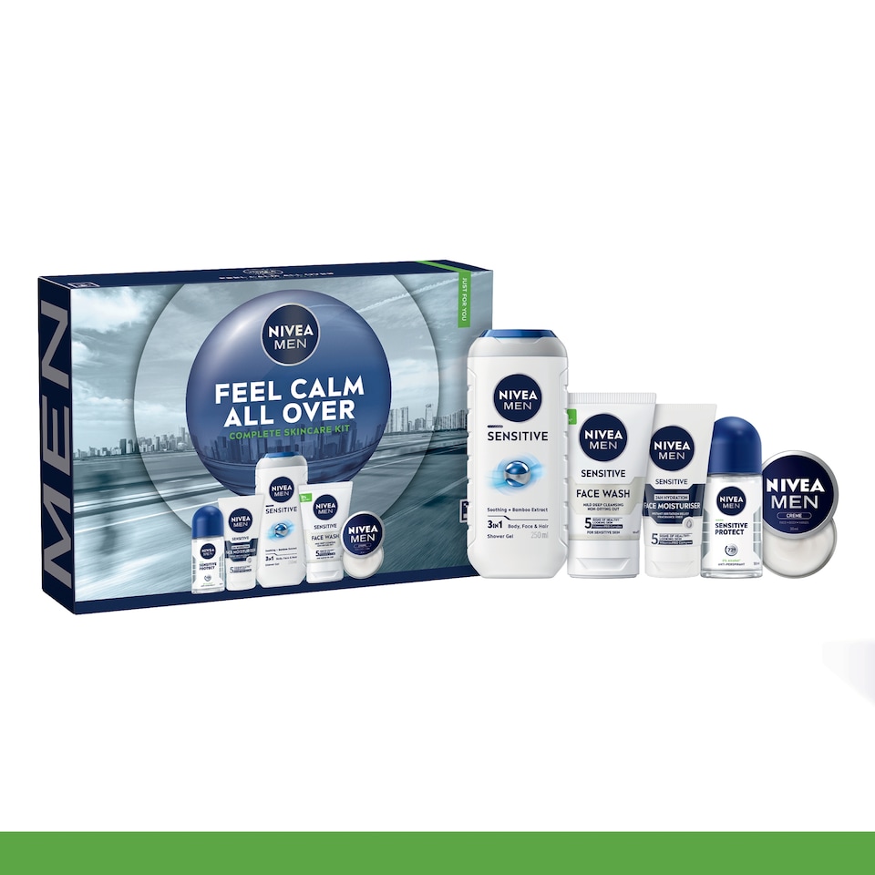 image 1 of NIVEA MEN Feel Calm All Over Skincare Gift Set
