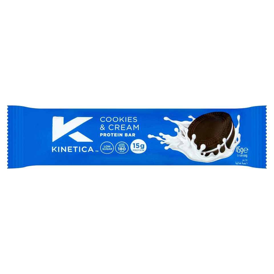 Kinetica Cookies And Cream Protein Bar 45G