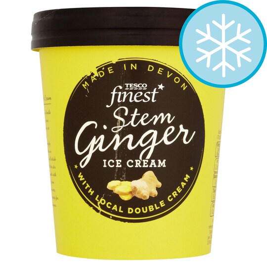Tesco Finest Stem Ginger Ice Cream 500Ml Tesco Groceries