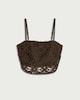 image 4 of F&F Crochet Look Co-ord Beach Crop Top in Brown