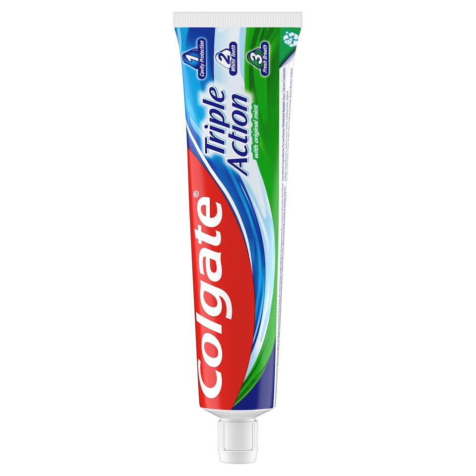 image 1 of Colgate Triple Action with Original Mint Toothpaste 75ml