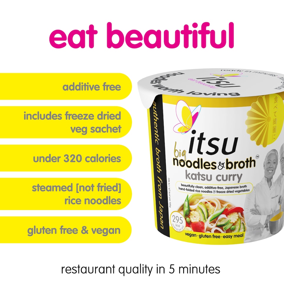 image 1 of itsu BIG katsu Curry instant noodles & broth pot 96g