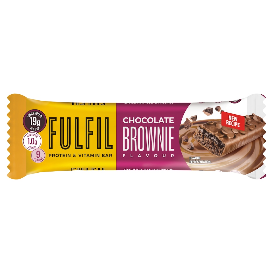 image 1 of Fulfil Chocolate Brownie Protein & Vitamin Bar 55g