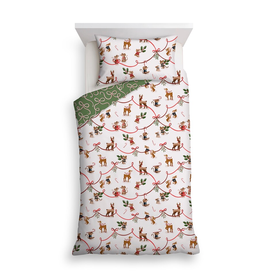 F&F Home Festive Mice duvet set Single