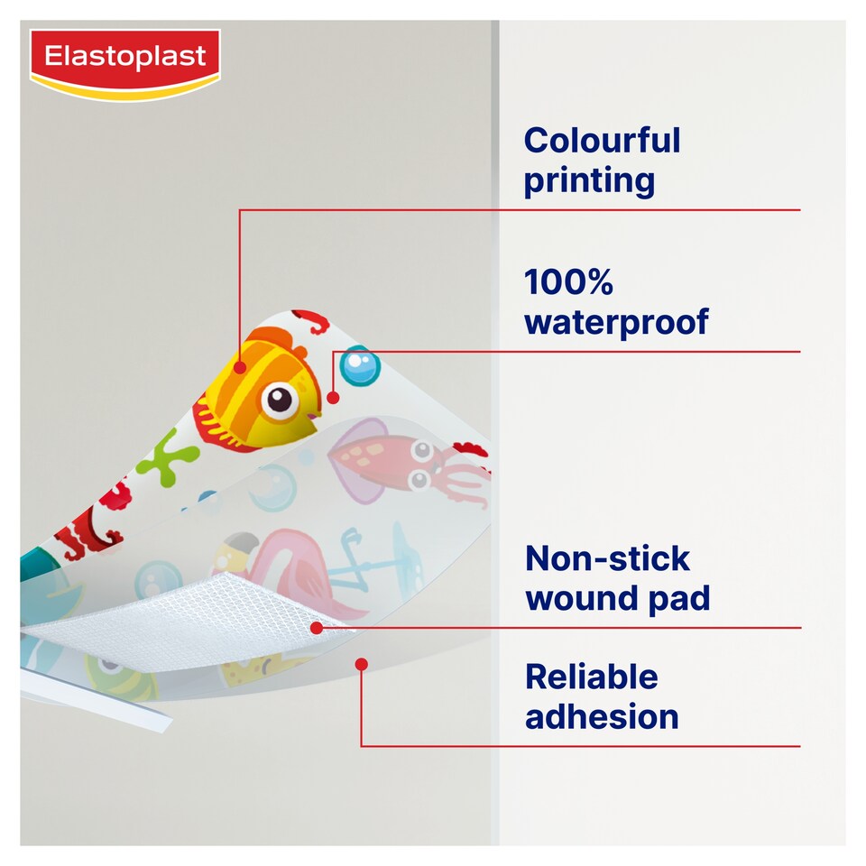 image 1 of Elastoplast Aqua Protect Kids Plasters 20 Pack