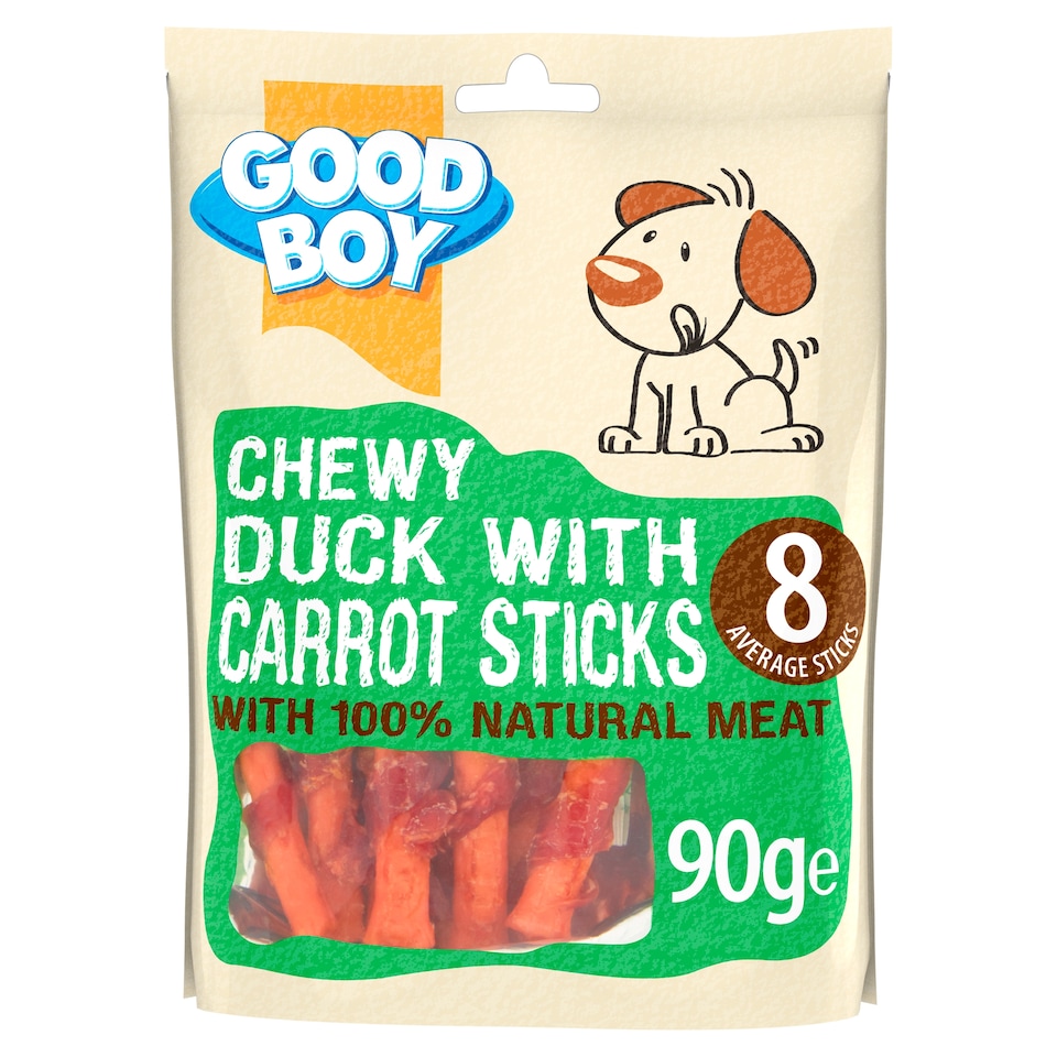 Good Boy Chewy Duck With Carrot Sticks 90G