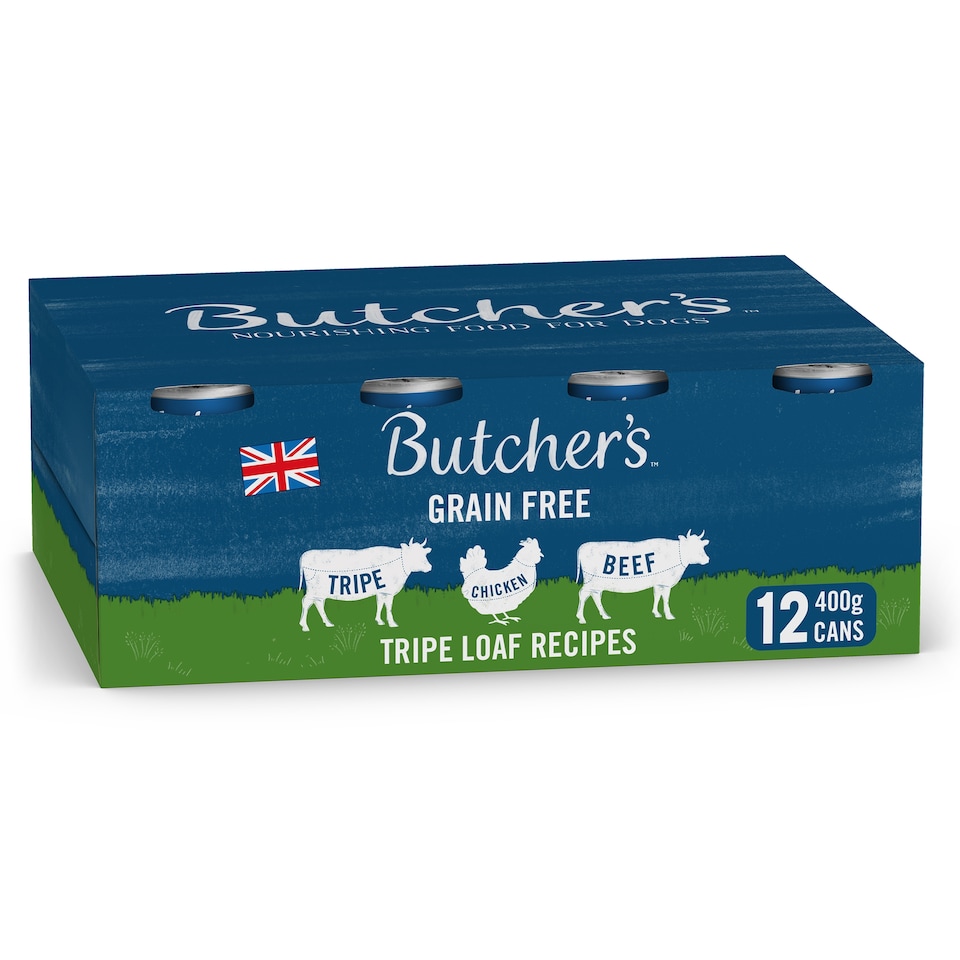 image 1 of Butcher's Tripe Loaf Dog Food Tins 12X400g