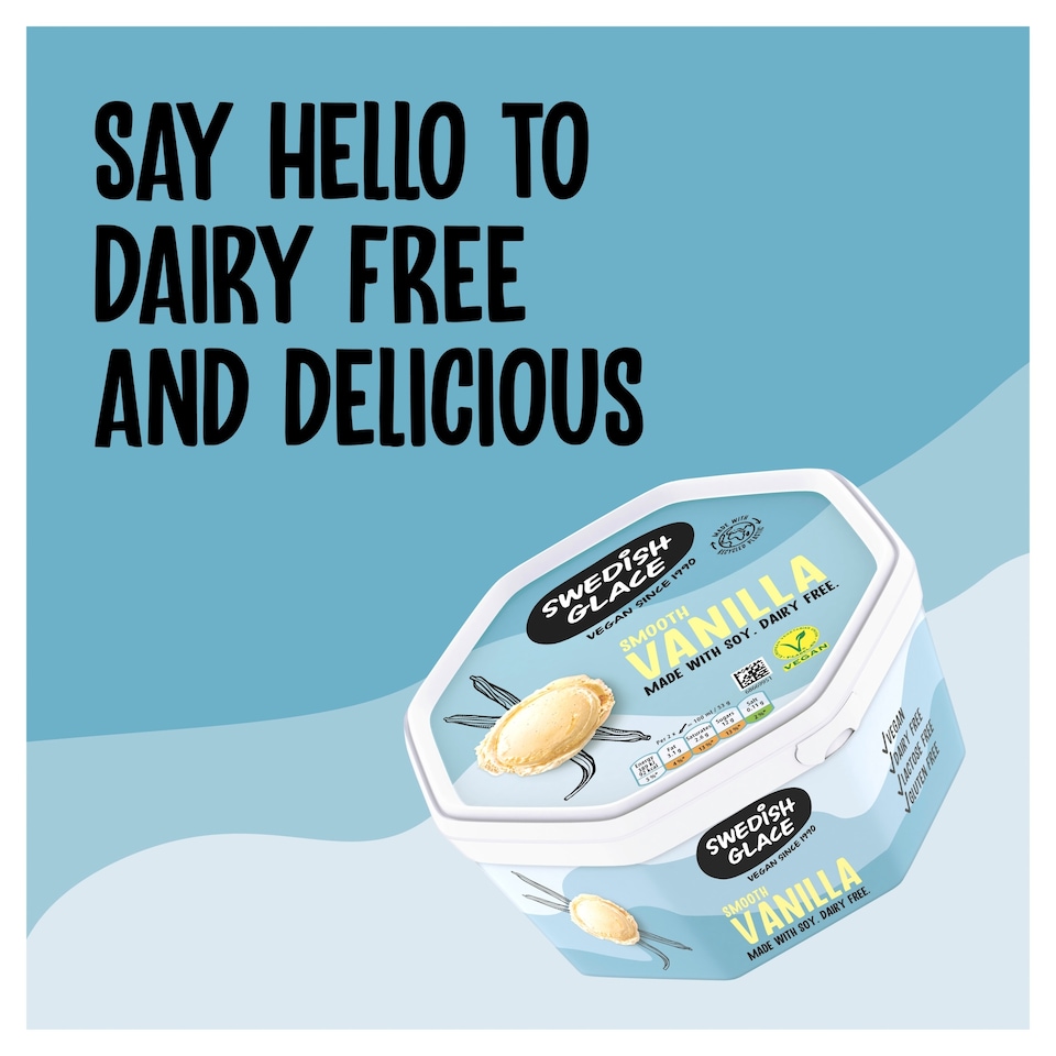 image 1 of Swedish Glace Vanilla Non Dairy Vegan Ice Cream Tub 750ml