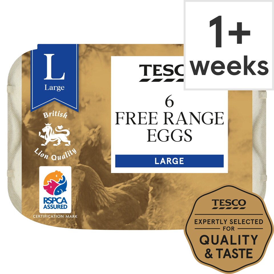 Tesco Free Range Eggs Large 6 Pack Tesco Groceries