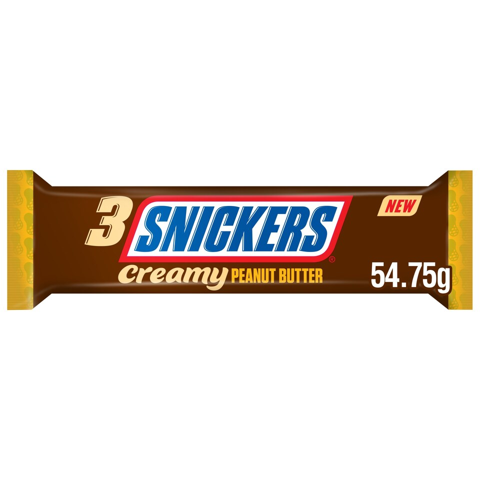 Snickers Creamy Peanut Butter Chocolate Trio Bar 3 X 18.25G