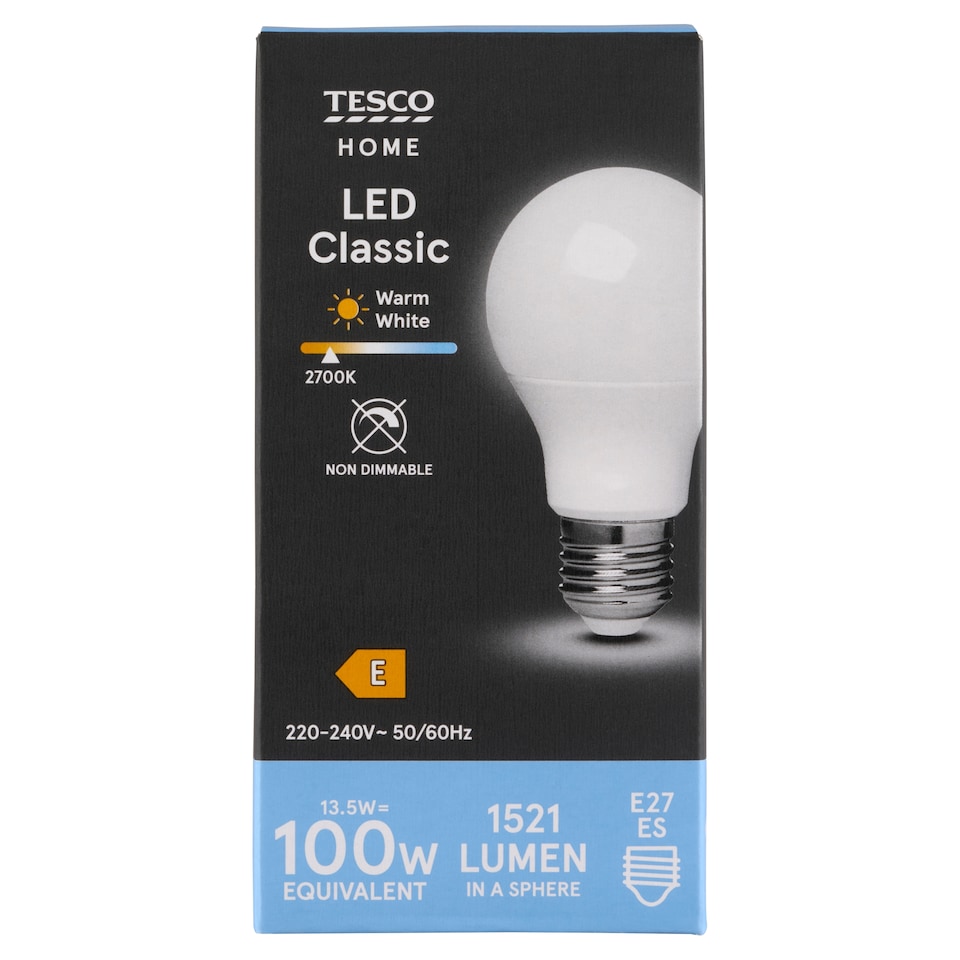 image 1 of Tesco Home LED žárovka 13,5W E27 teplé bílé světlo 1 ks