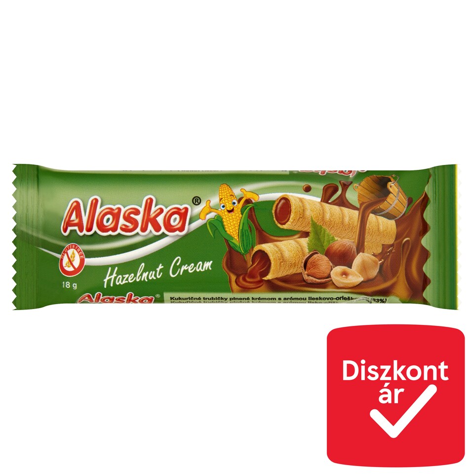 Alaska mogyoró ízű krémmel töltött kukoricarudacskák 18 g  1. kép