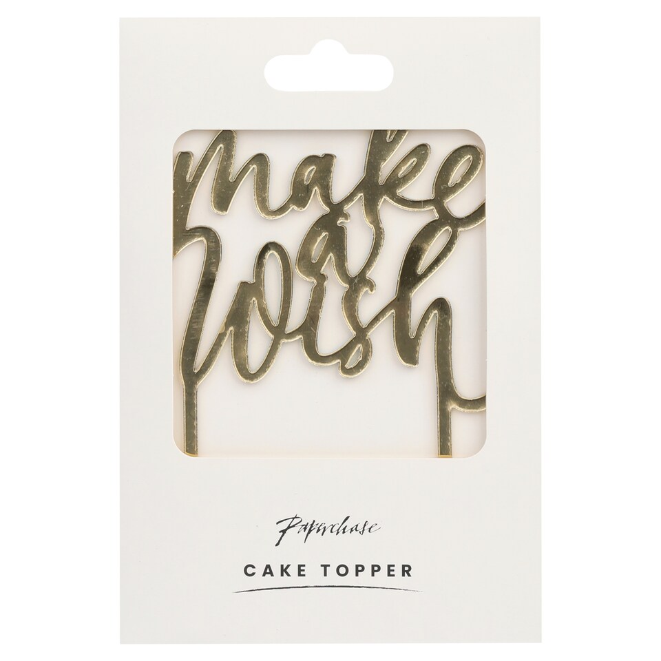 Paperchase cake Topper Gold