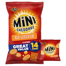 Jacob's Mini Cheddars 14 Pack Red Leicester 322G
