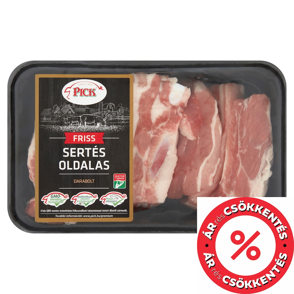 PICK friss darabolt sertés oldalas
