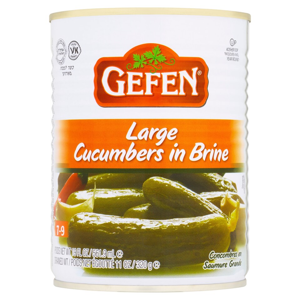 GEFEN CUCUMBERS IN BRINE 7-9 LARGE 540G