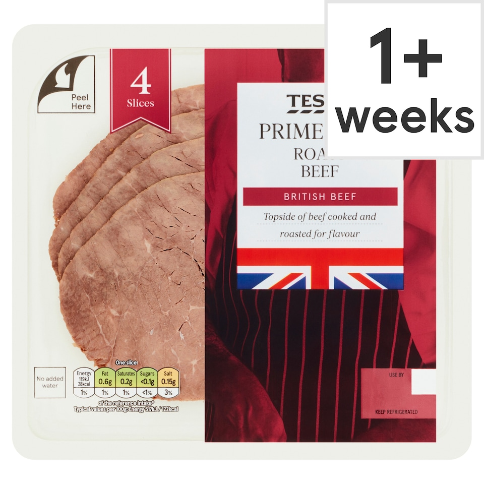 Tesco British Roast Beef Slices 90g