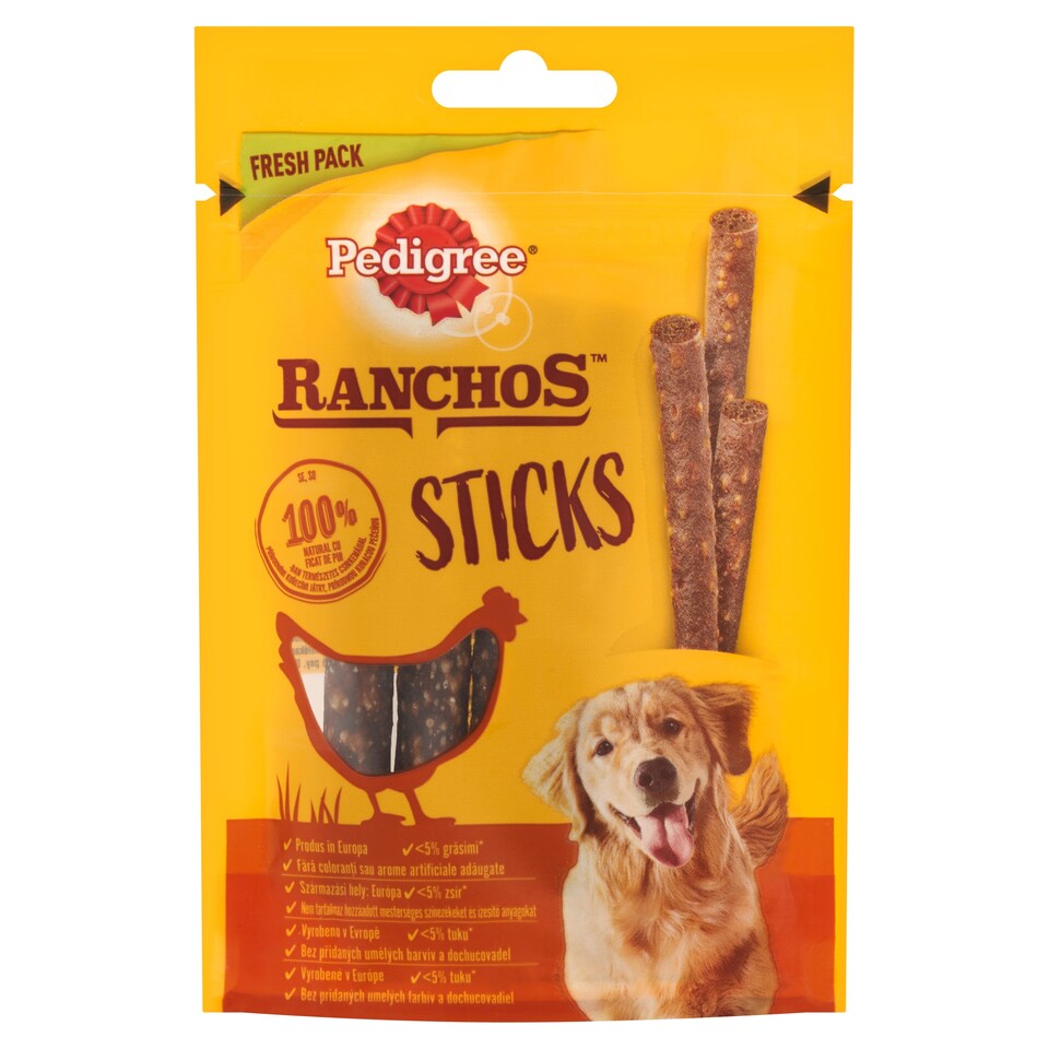 Pedigree Ranchos Sticks csirkemáj jutalomfalatok kiegészítő állateledel felnőtt kutyák számára 60 g  1. kép