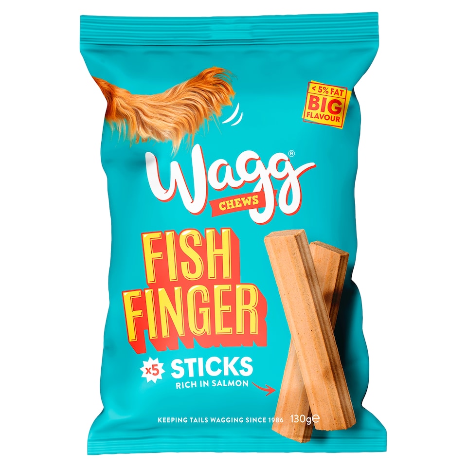 Wagg Chews Fish Finger Dog Sticks 130g