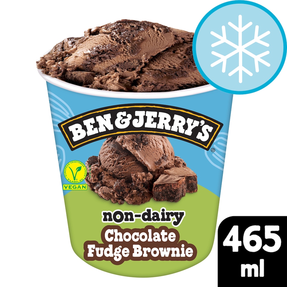 image 1 of Ben & Jerry's Non Dairy Vegan Chocolate Fudge Brownie Ice Cream Tub 465ml