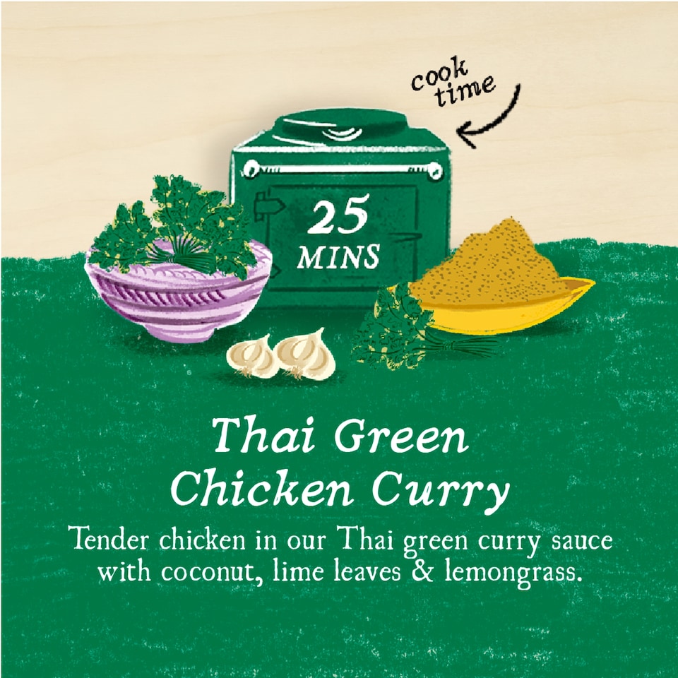 image 1 of Charlie Bigham's Thai Green Chicken Curry & Fragrant Rice 805G