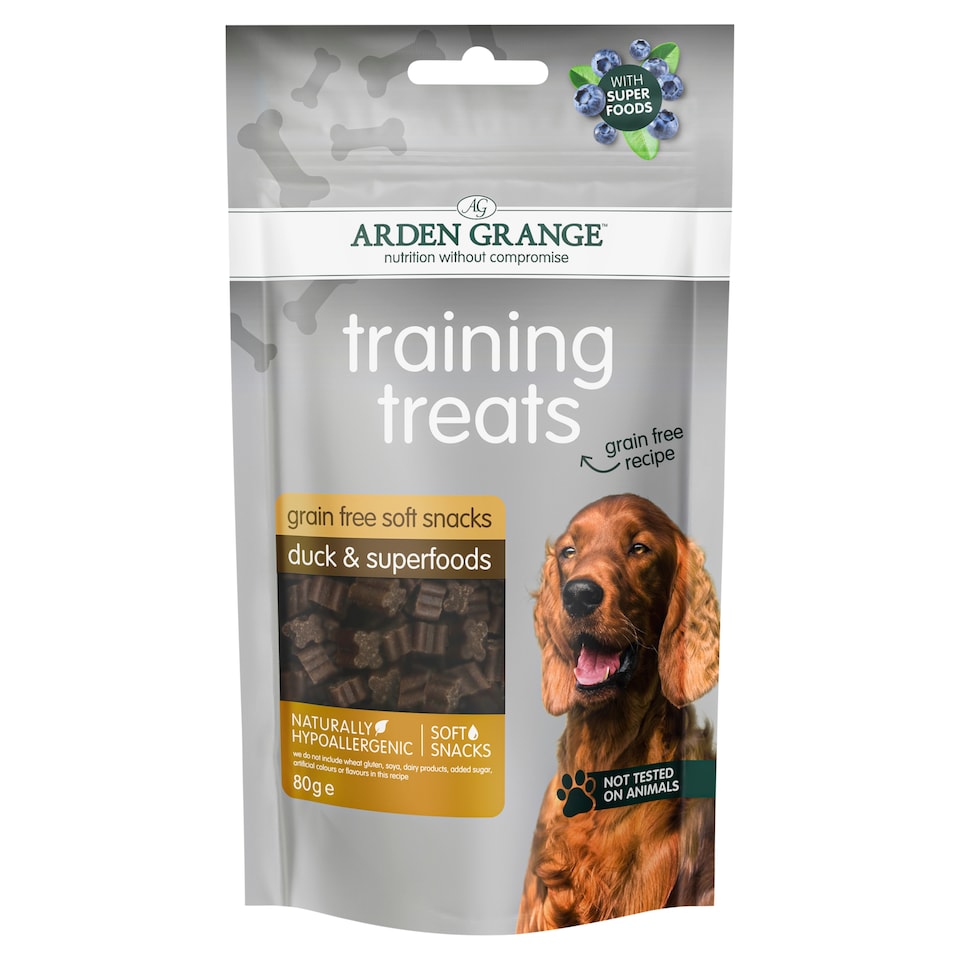 Arden Grange Grain Free Soft Snacks Training Treats - Duck & Superfoods 80g