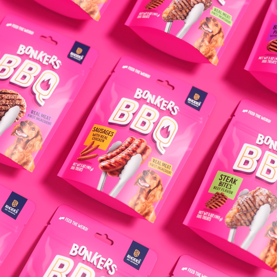 image 1 of BONKERS Dog Treats Dry BBQ Sausages 85 G