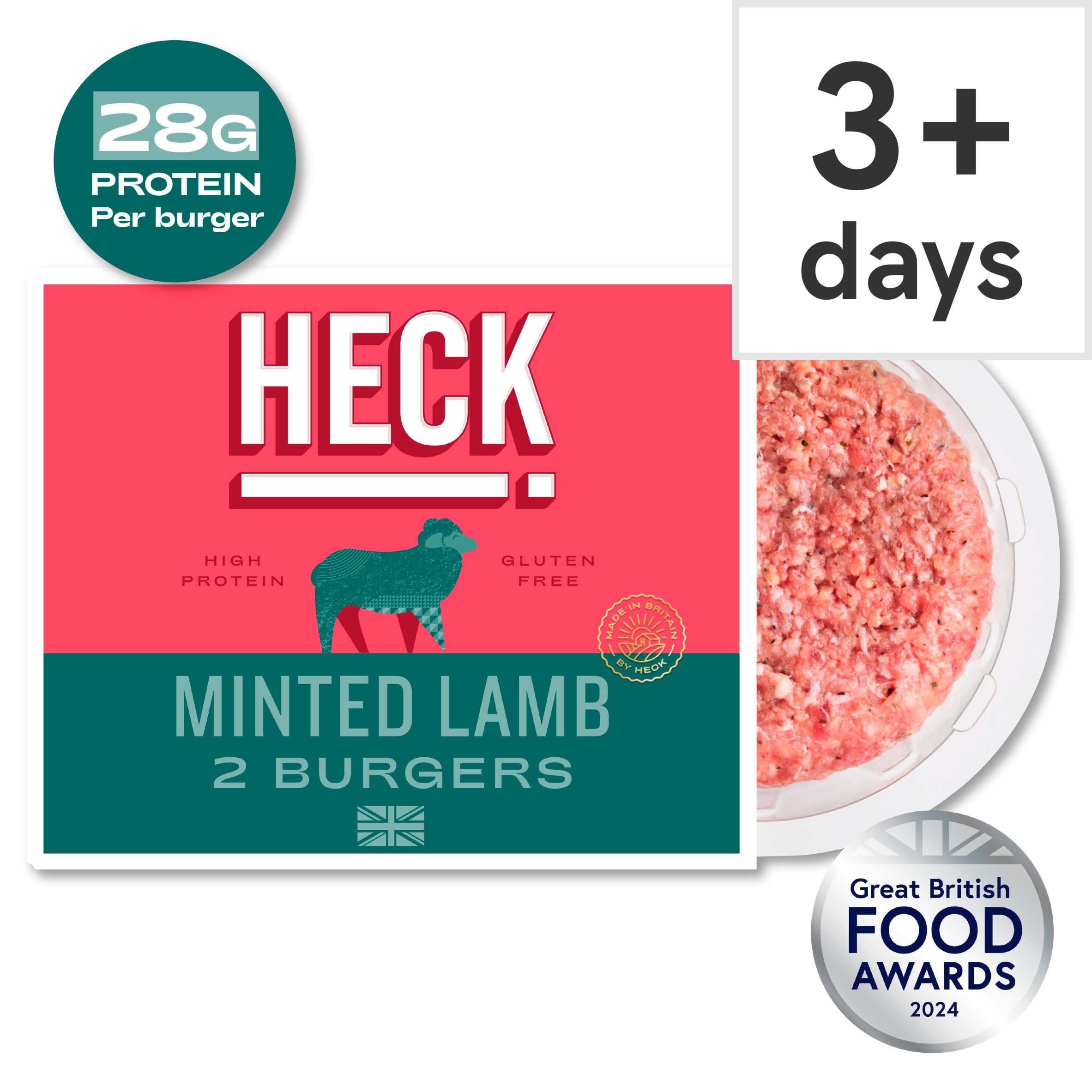 Heck Minted Lamb Burgers 2 Pack 320g