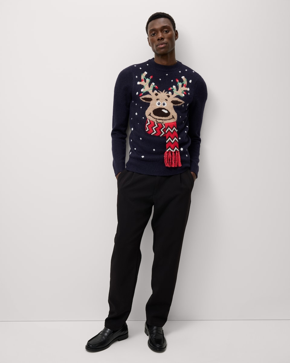 image 1 of Christmas Reindeer Jumper in Multi