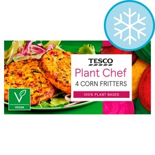 Tesco Plant Chef 4 Corn Fritters 280G