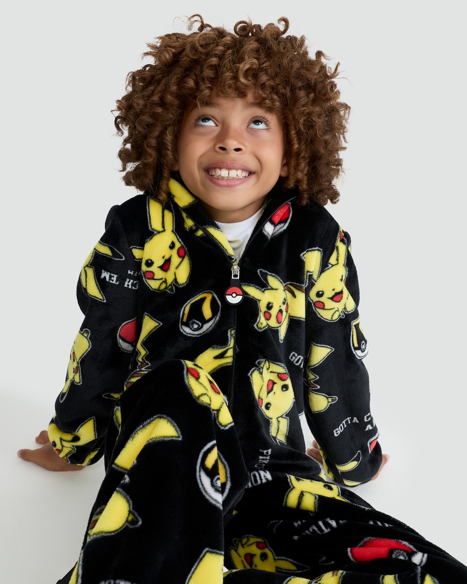 image 1 of Pokémon Pikachu Gotta Catch 'Em All Print Onesie in Multi