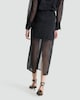 image 3 of The F&F Edit Organza Sheer Panel Co-ord Midi Skirt in Black