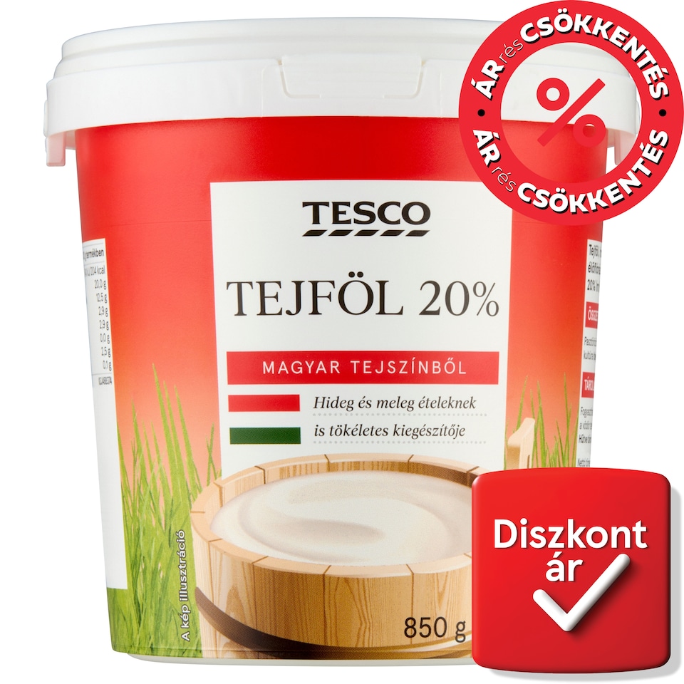 Tesco tejföl 20% 850 g