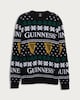 image 4 of Guinness Pure Cotton Festive Print Knitted Jumper in Black