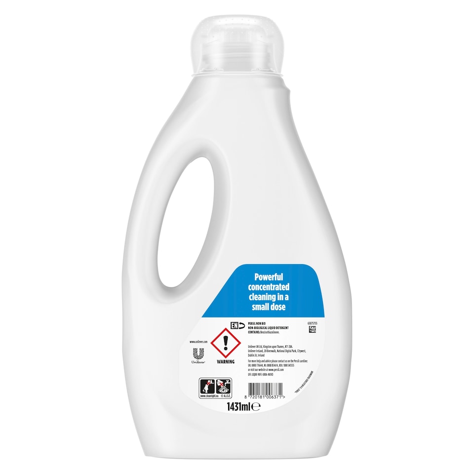 image 1 of Persil Non Bio Laundry Washing Liquid Detergent 53 Washes 1431ml