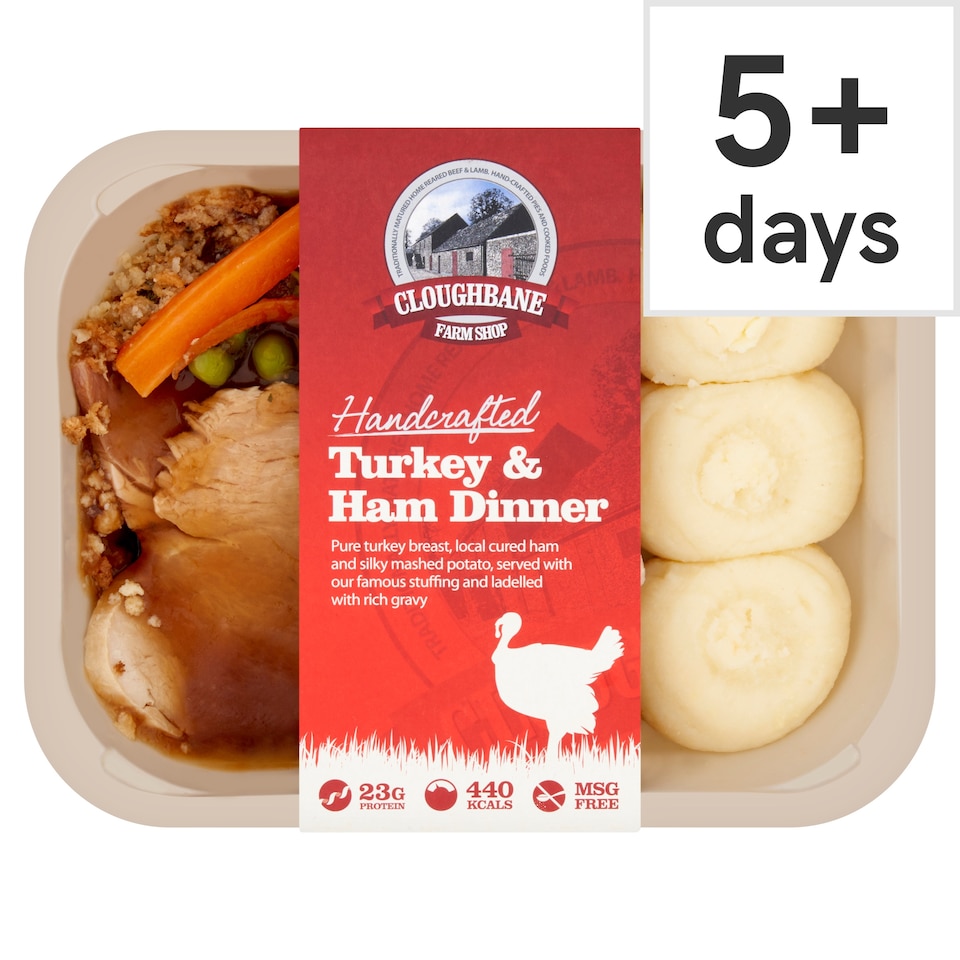 Cloughbane Turkey & Ham Dinner 350g