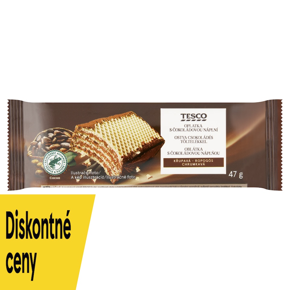 Tesco Wafer with Chocolate Filling 47 g