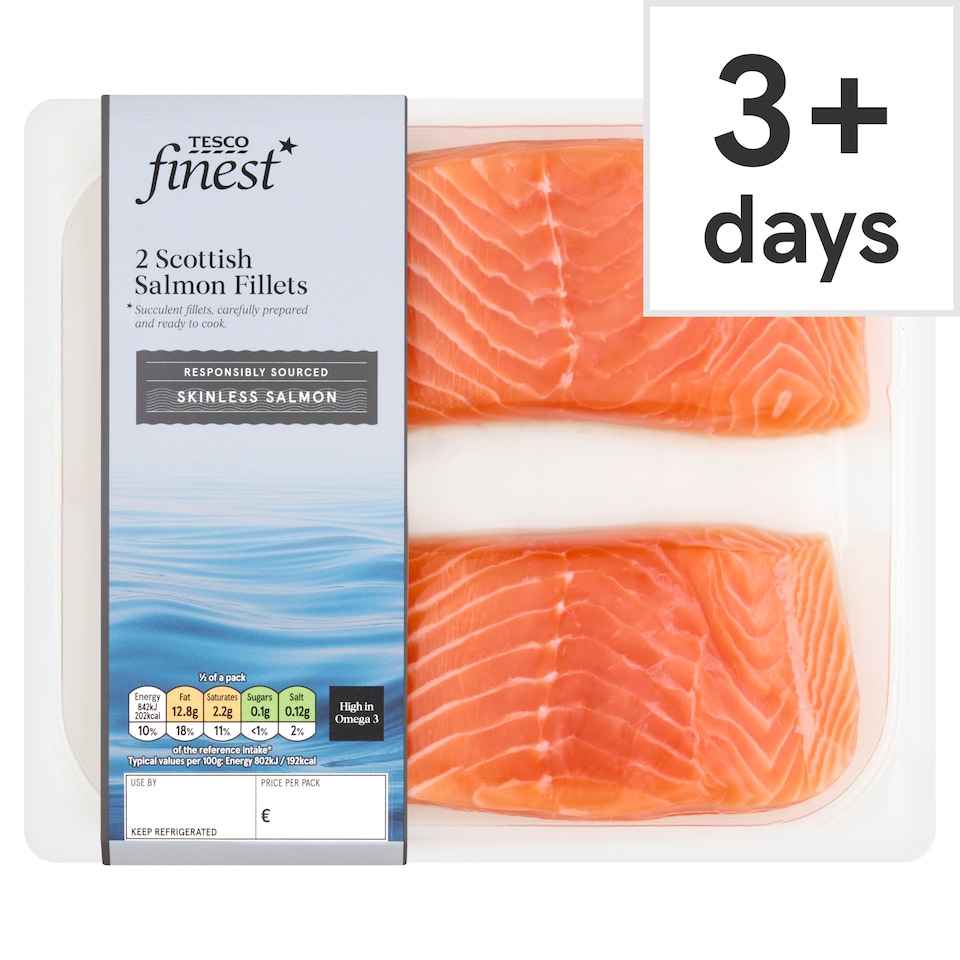 Tesco Finest 2 Scottish Salmon Fillets 240G