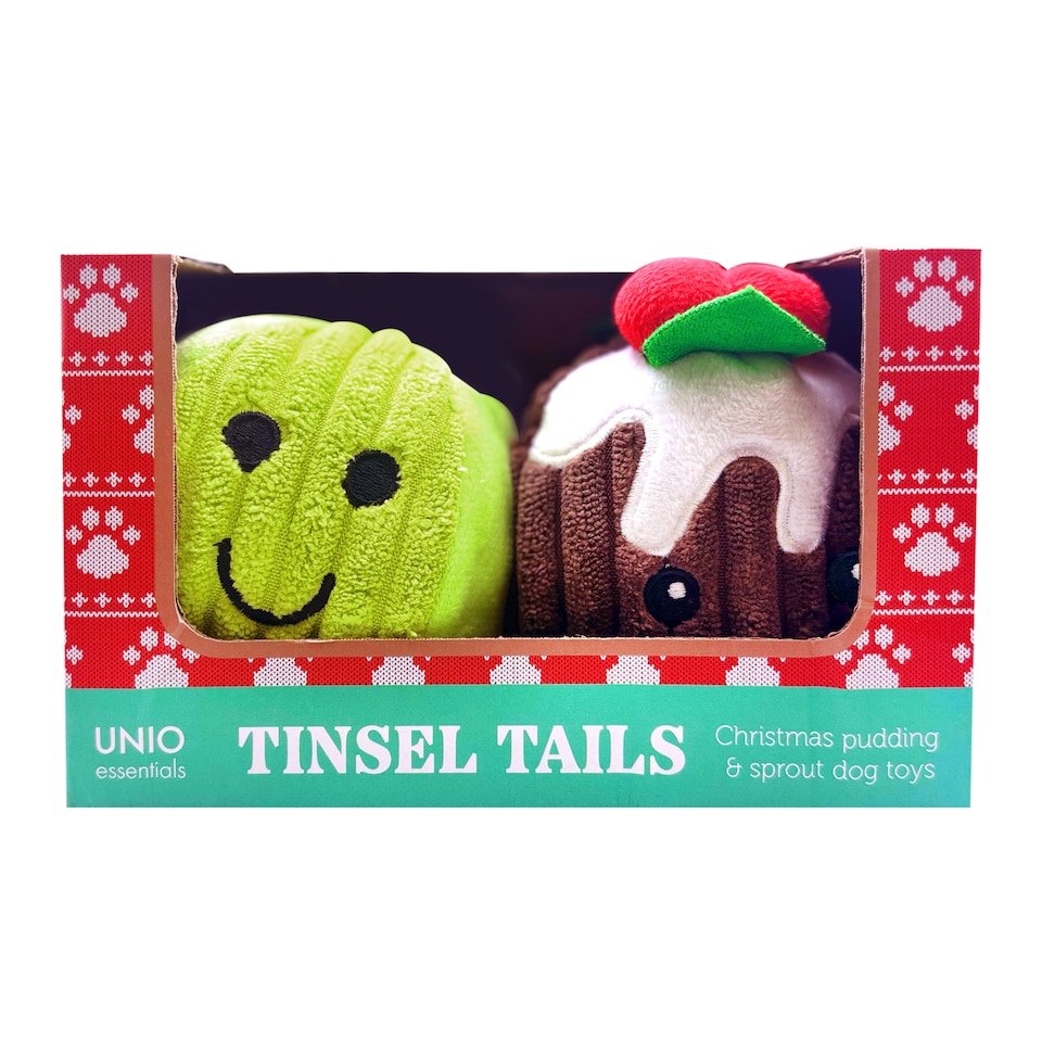 image 1 of Christmas Pudding & Sprout Pet Dog Plush Toys Christmas Gift