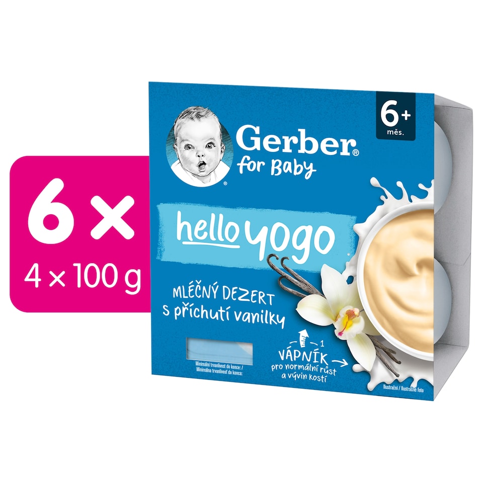 image 1 of GERBER Hello Yogo Milk Dessert with Vanilla Flavor 4 x 100 g