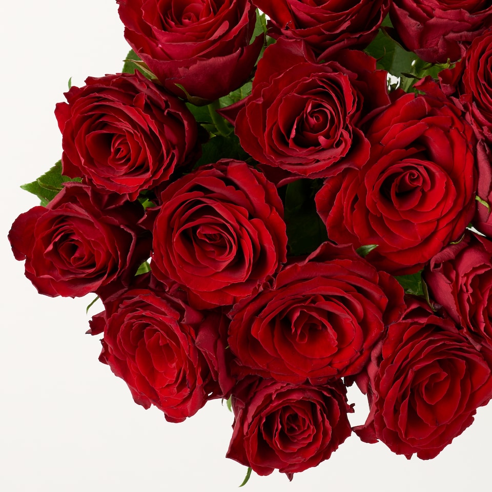 image 1 of Tesco Red & Orange Roses Flowers Bouquet